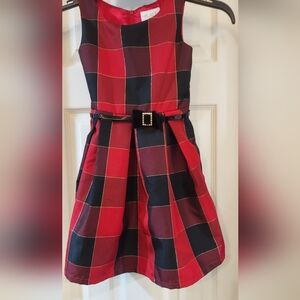 Place Red and Black Plaid Kids Dress